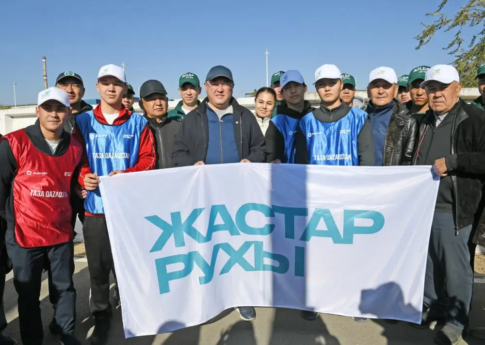 В Алматинской области прошёл масштабный субботник в рамках республиканской экологической акции «Таза Қазақстан» (4)