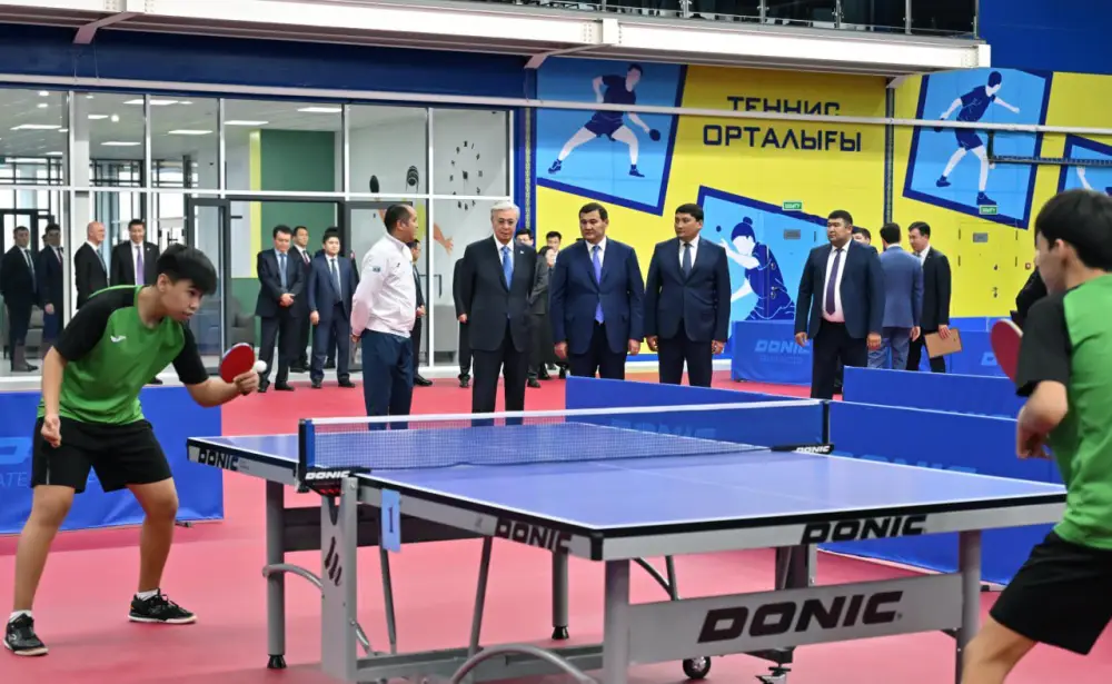 Касым-Жомарт Токаев посетил Центр настольного тенниса (10)