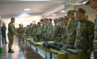 Военно-патриотическая акция прошла в Астане