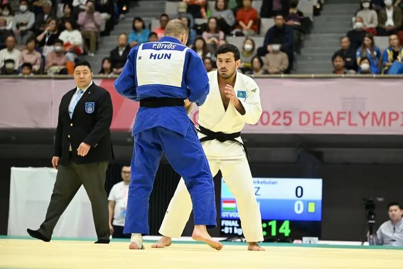 Золото Сурдлимпиады завоевал дзюдоист из Карагандинской области Еркебулан Канафин (2)