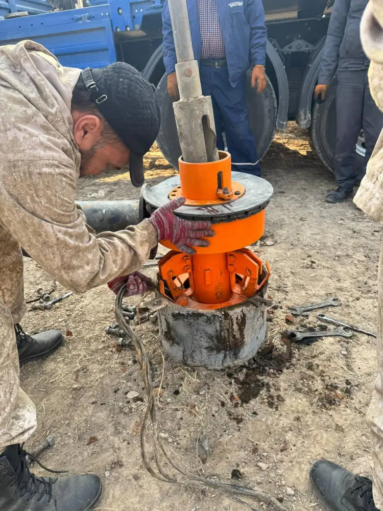 Казахский научно-исследовательский институт водного хозяйства проводит испытания новой технологии откачки подземных вод (2)