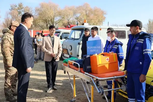 ТУРКЕСТАН: В САУРАНЕ ПРОШЛИ УЧЕНИЯ ПО ПРЕДУПРЕЖДЕНИЮ ПАВОДКОВ (2)