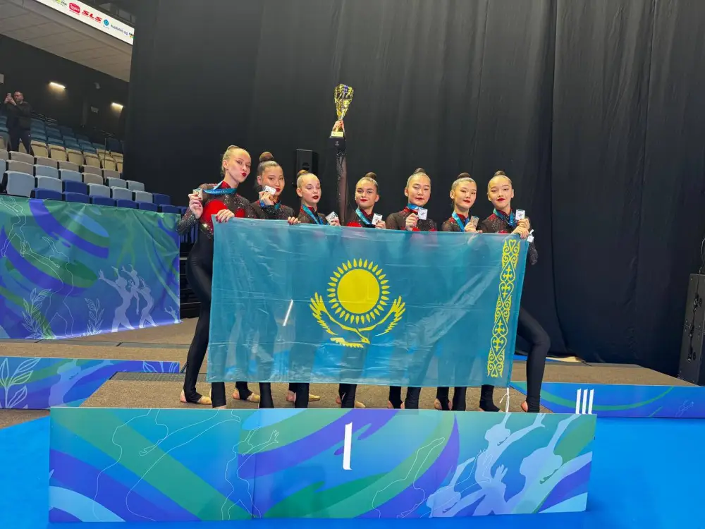 Казахстанские спортсмены по эстетической групповой гимнастике продолжают покорять международные турниры (2)