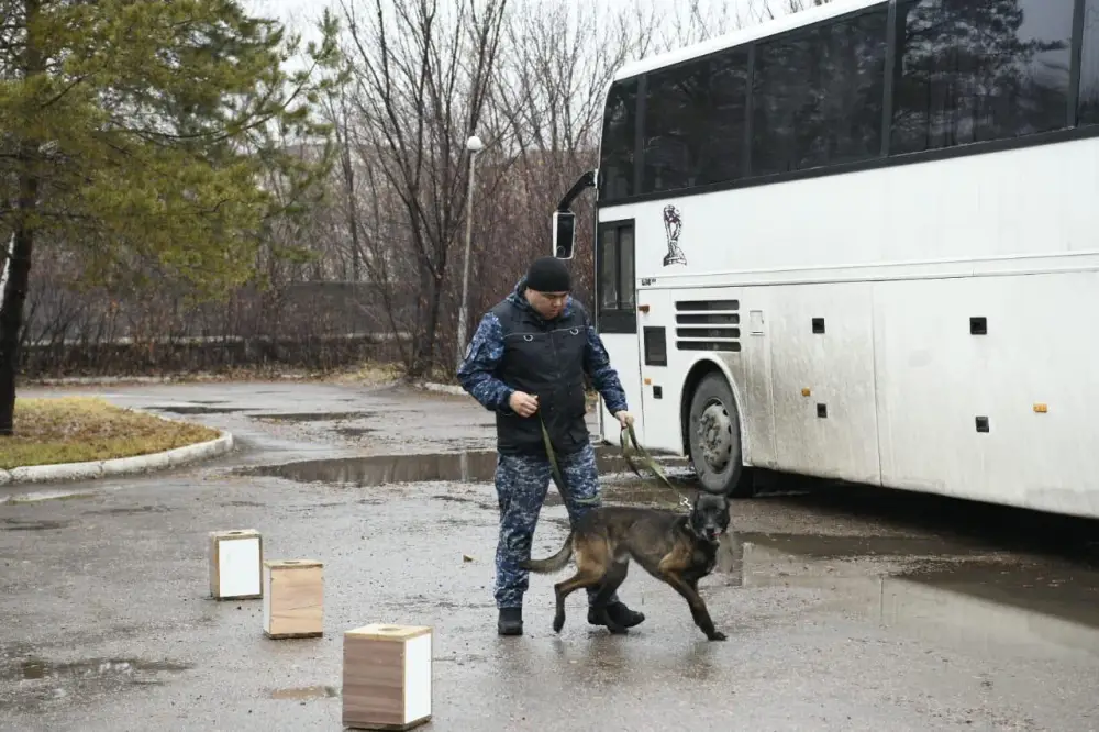 «Esirtkisiz Elorda»: в Астане студентов обучили тонкостям кинологической службы (4)