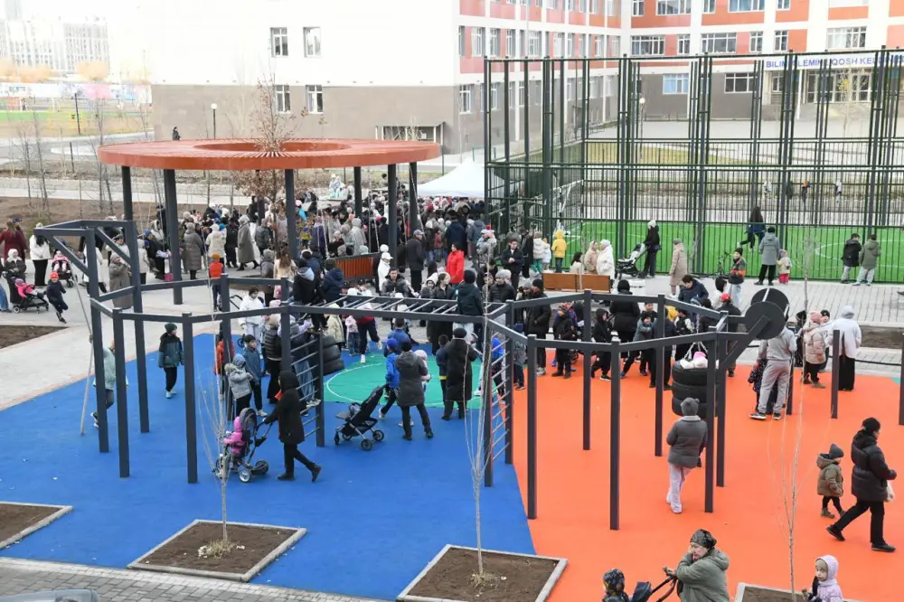 Зеленая зона вместо бизнес-центров: новое общественное пространство открыли в Астане (3)