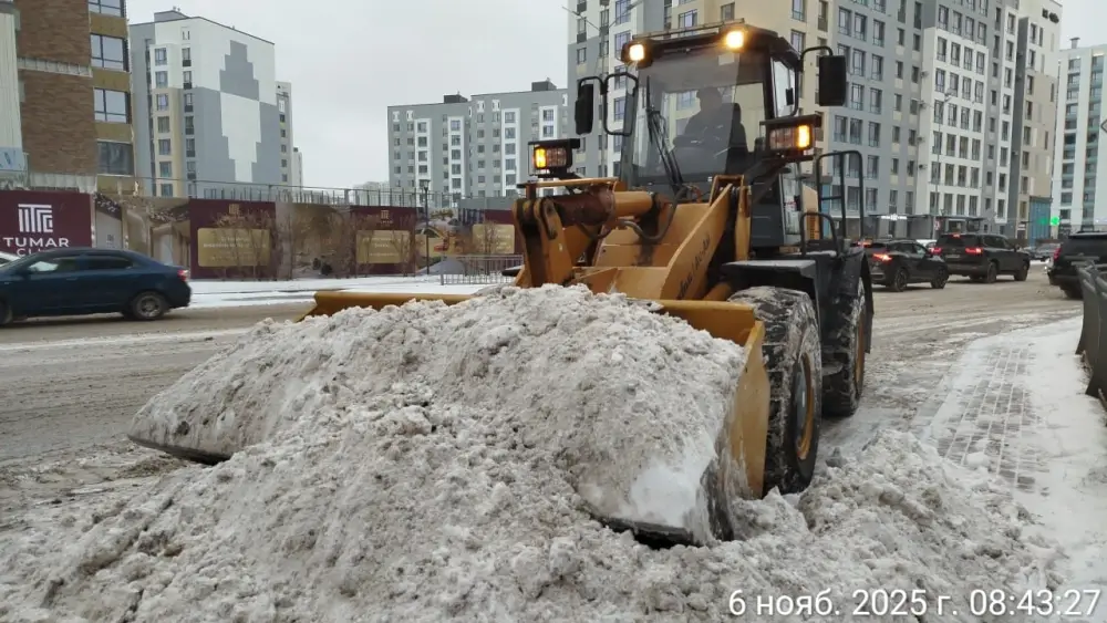 Порядка 2 500 дорожных рабочих вышли на уборку снега в Астане (5)