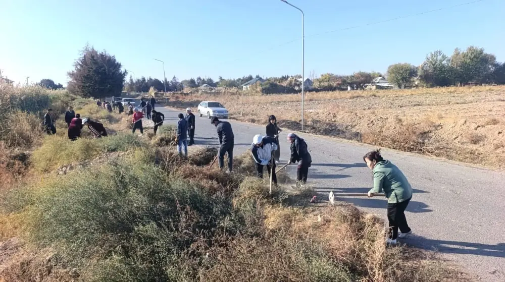 ТУРКЕСТАН: В ЖЕТЫСАЕ ОКОЛО 2 ТЫСЯЧ ЖИТЕЛЕЙ ПРИНЯЛИ УЧАСТИЕ В СУББОТНИК И СОБРАЛИ 18 ТОНН МУСОРА (2)