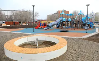 Благоустройство сквера у Дворца спорта «Қоныс»
