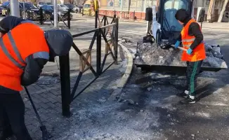 Снегоуборка в Астане: 500 единиц техники ночью