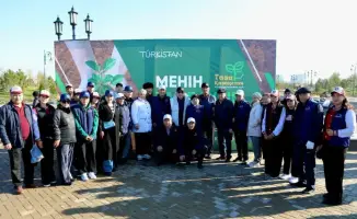 Туркестан: Осенний дождь из саженцев – 900 кленов и 124 250 деревьев для будущего