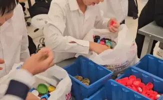 Ученики школы №51 «Келешек» в Семее создали EcoBox для раздельного сбора мусора из пластиковых крышек