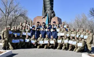 Церемония проводов военнослужащих в Жетыгенском гарнизоне