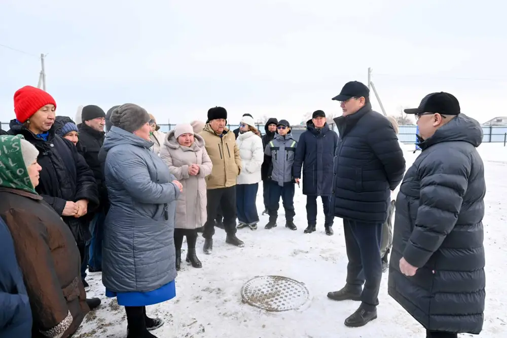 В поселке Шаган запущен центральный водопровод (7)