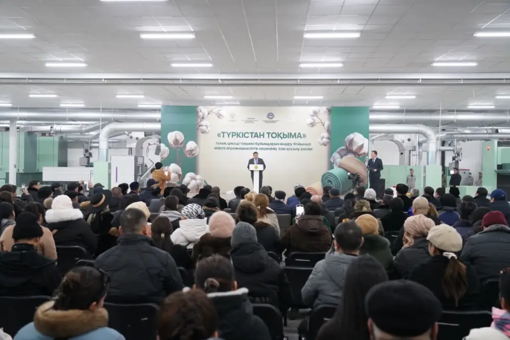 В ТУРКЕСТАНЕ ЗАПУЩЕН ХЛОПКОВЫЙ АГРОПРОМЫШЛЕННЫЙ КОМПЛЕКС ПО ПРОИЗВОДСТВУ ТЕКСТИЛЯ ПОЛНОГО ЦИКЛА (2)