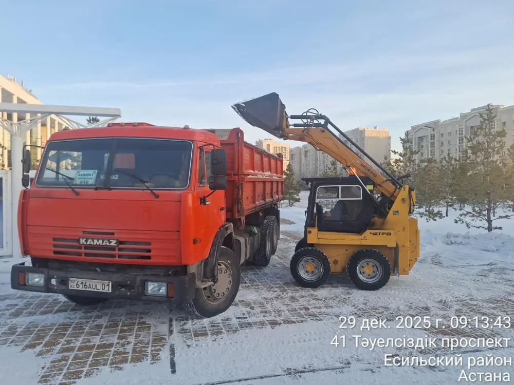 Почти 3 000 дорожных рабочих и свыше 1 400 единиц спецтехники задействованы в снегоуборочных работах в Астане (3)