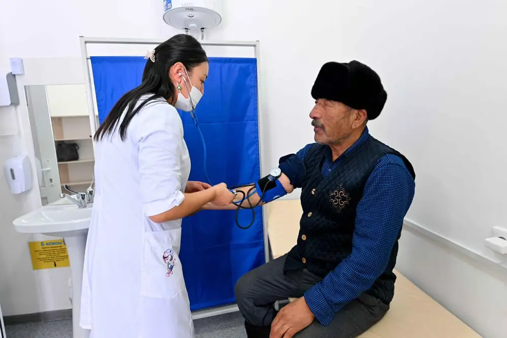 Аким области ознакомился с работой медицинского пункта в селе Малтүгел (5)