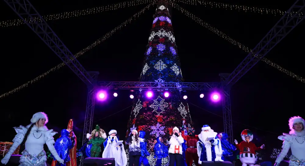 В Караганде зажгли главную новогоднюю ёлку (8)