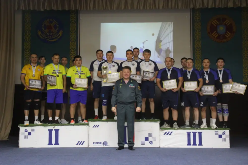 В Национальной гвардии МВД РК состоялось соревнование по волейболу (5)