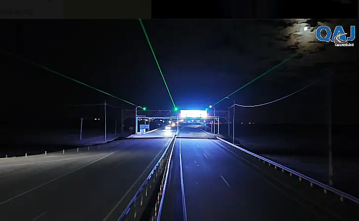 14 комплектов световых лазеров установили на участке автодороги Караганда – Балхаш (4)