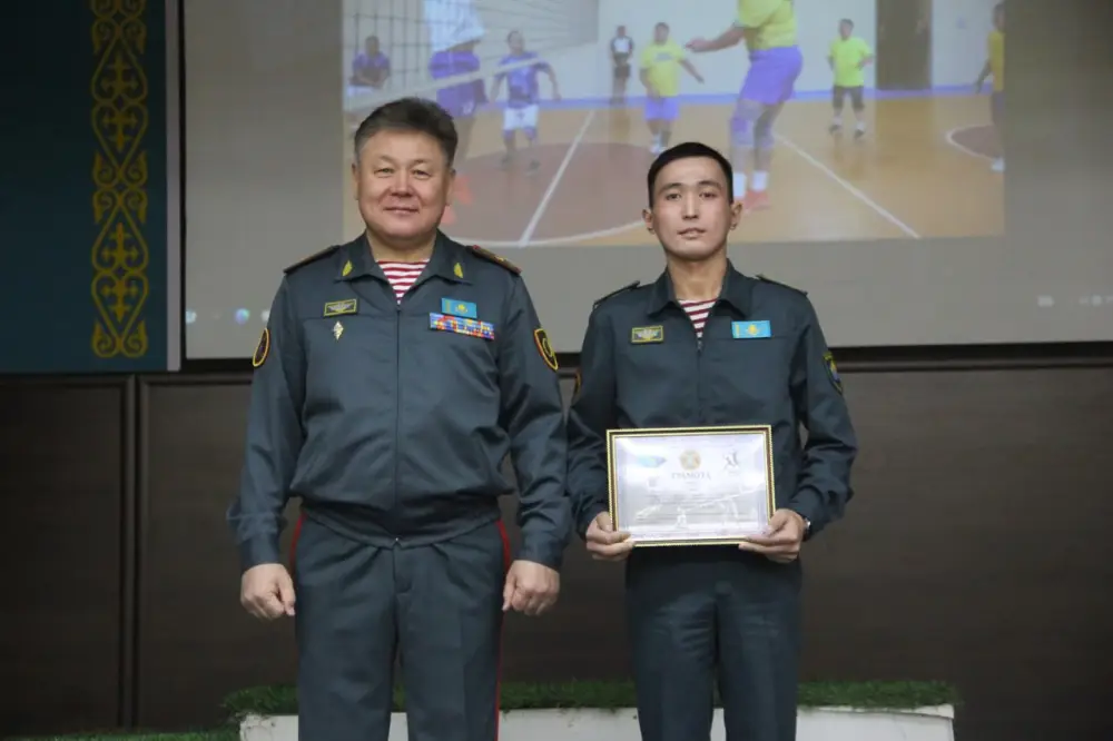 В Национальной гвардии МВД РК состоялось соревнование по волейболу (3)