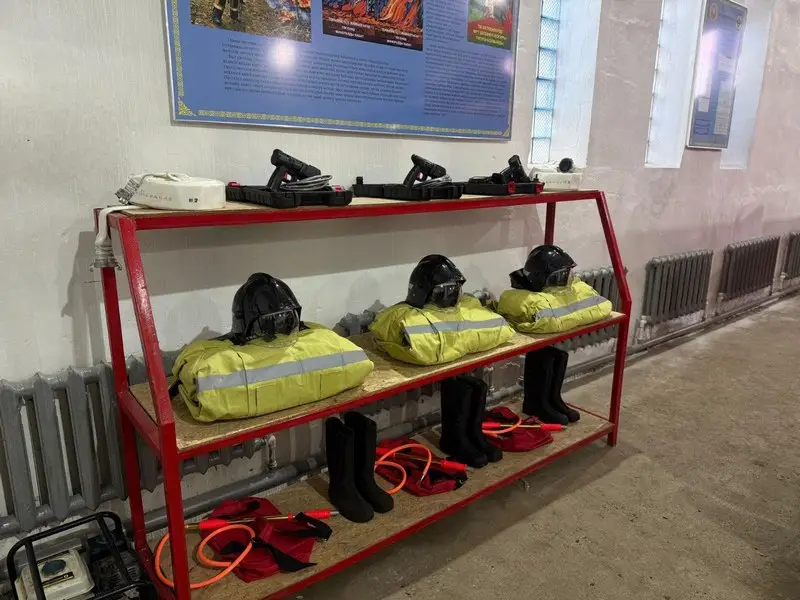 В селе Жұлдыз Осакаровского района открыт добровольный пожарный пункт (5)