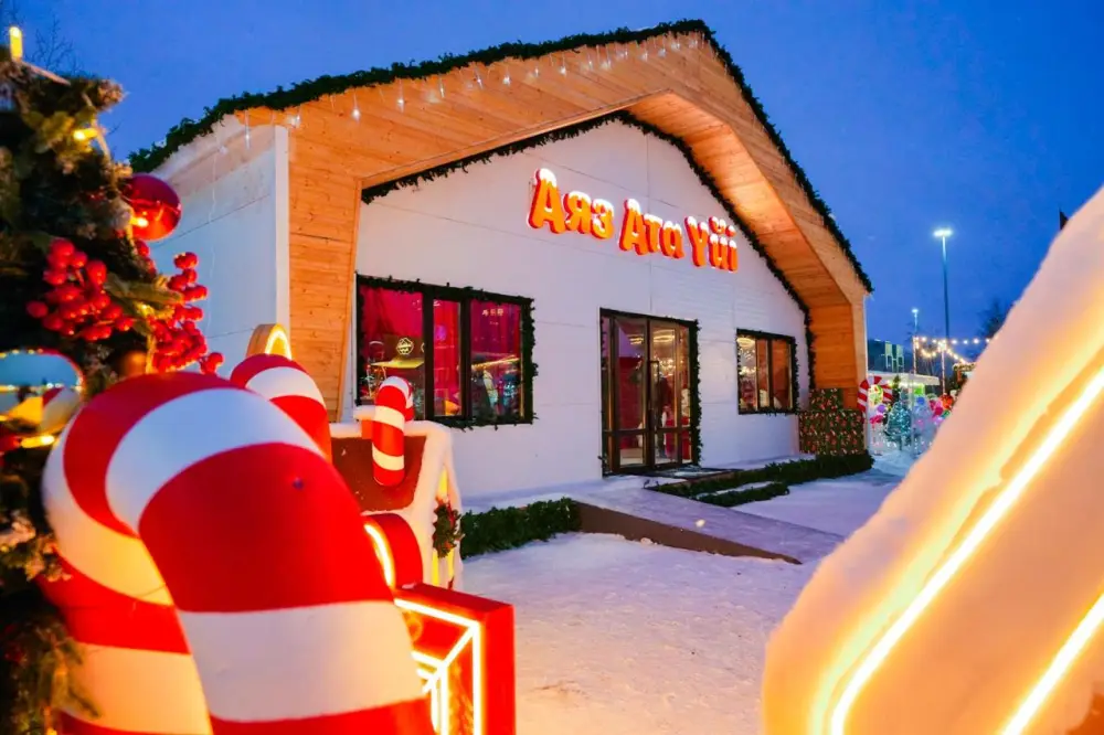 Более 40 новогодних ёлок одновременно зажгли в Астане (10)