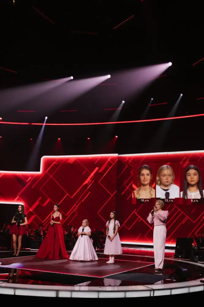 Воспитанница детской студии «Жас сарбаз» стала третьей в конкурсе «Голос. Дети» (2)