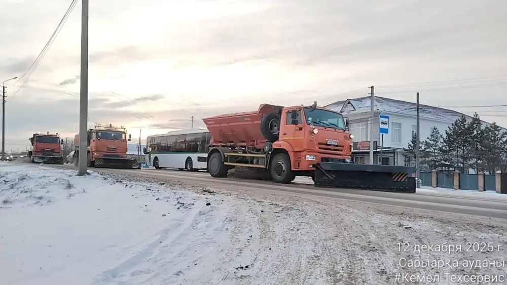 Более 3 000 дорожных рабочих задействованы в снегоуборочных работах в Астане (2)