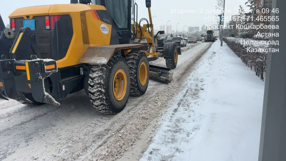 Более трех тысяч дорожных рабочих вышли на снегоуборочные работы в Астане (2)