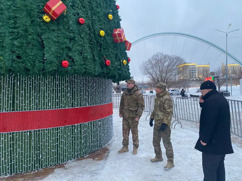 МЧС обеспечило пожарную безопасность при зажжении новогодних елок в столице (7)