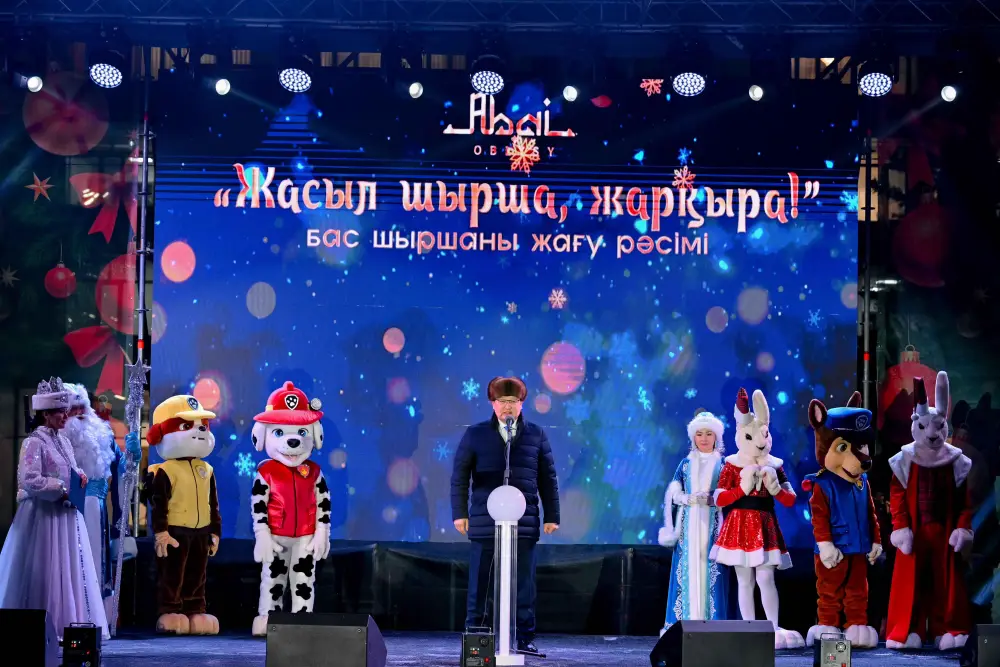 В Семее зажгли огни новогодней елки (2)