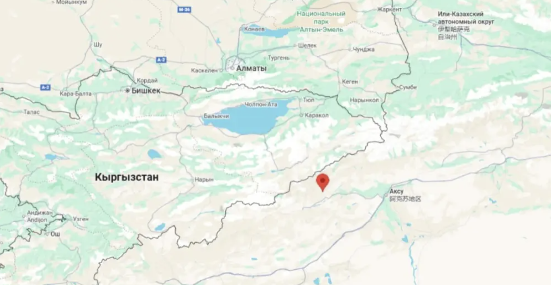 Землетрясение в Алматы