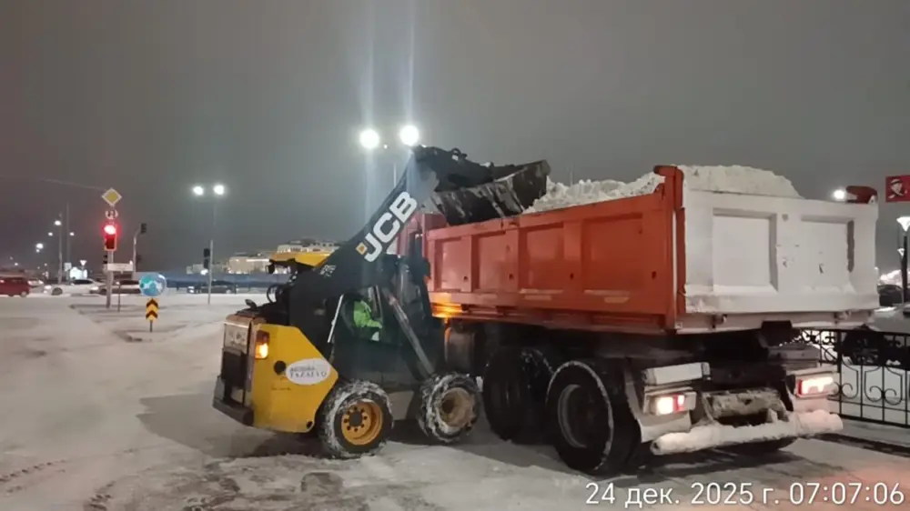 Более миллиона кубометров снега вывезли коммунальщики из Астаны (7)