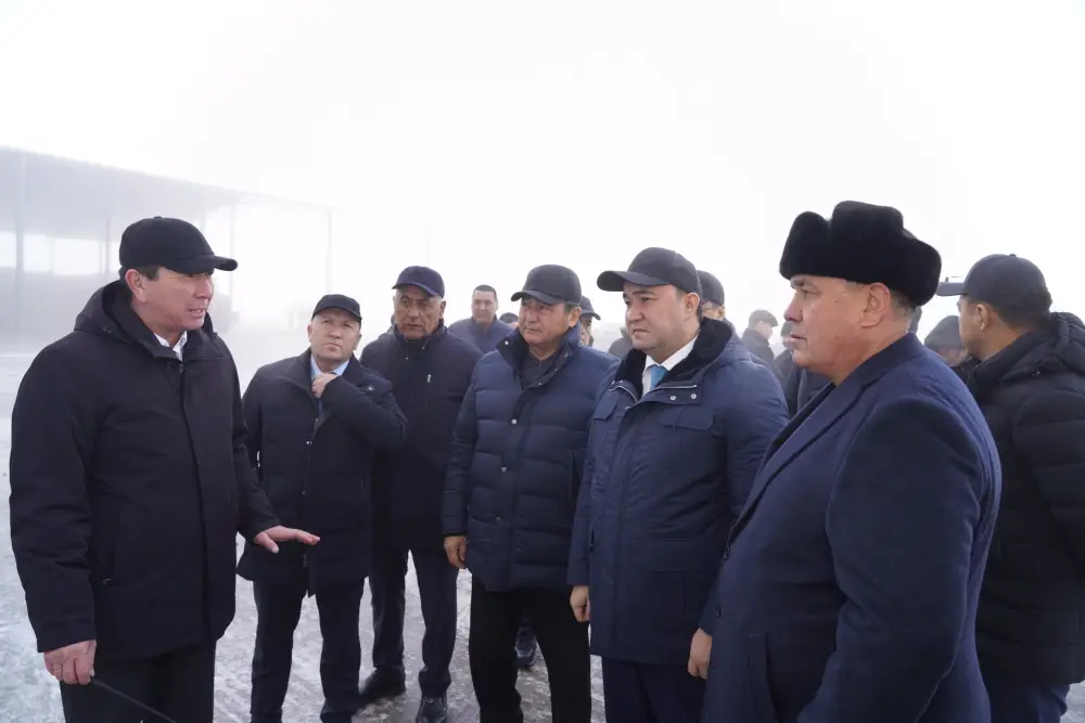 ТУРКЕСТАН: НУРАЛХАН КУШЕРОВ ОЗНАКОМИЛСЯ С РАБОТОЙ ХЛОПКОПЕРЕРАБАТЫВАЮЩИХ ПРЕДПРИЯТИЙ В МАКТААРАЛЕ (2)