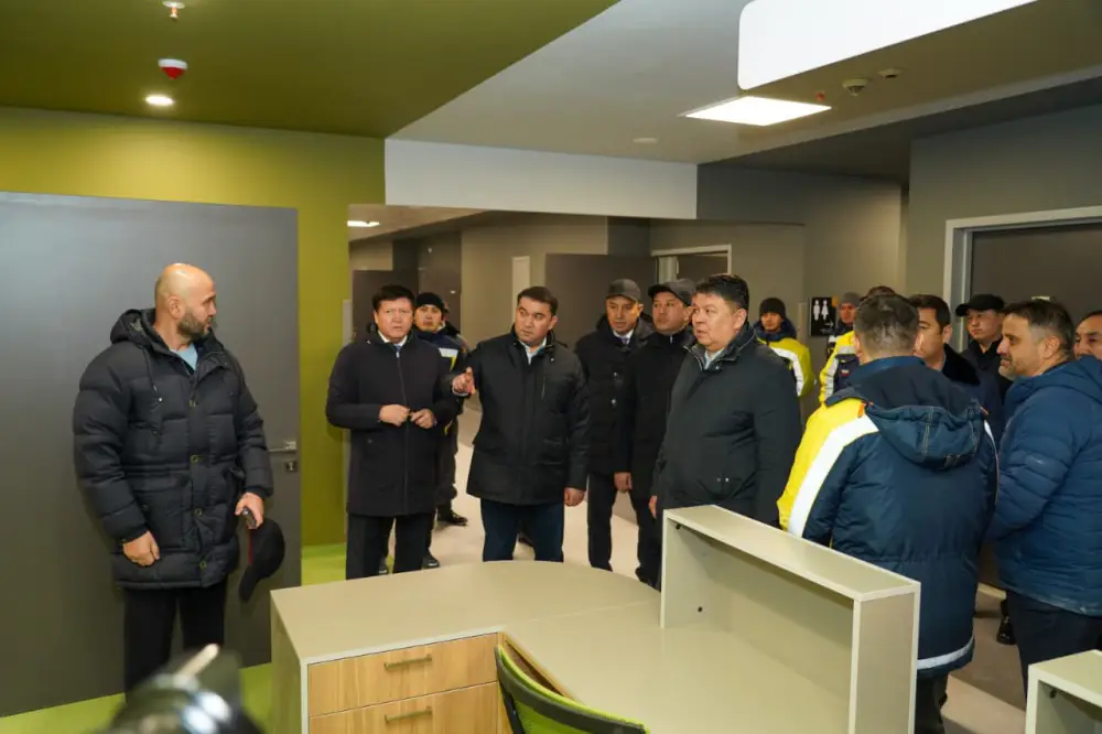 СТРОИТЕЛЬСТВО МНОГОПРОФИЛЬНОЙ БОЛЬНИЦЫ НА 570 МЕСТ В ТУРКЕСТАНЕ НАХОДИТСЯ ПОД КОНТРОЛЕМ (3)