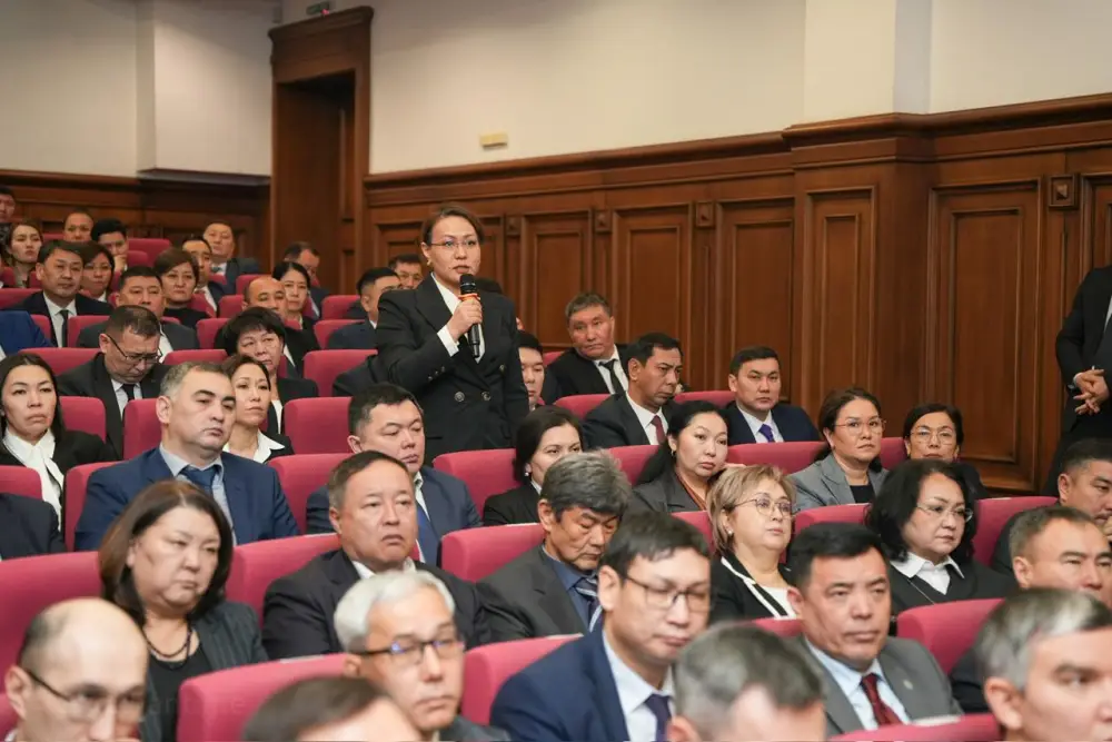 Под председательством Министра юстиции Республики Казахстан Ерлана Сарсембаева состоялось расширенное заседание коллегии Министерства юстиции (7)