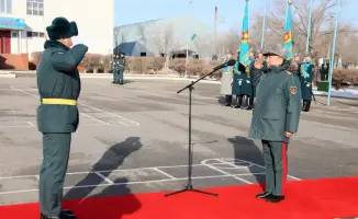 Боевые знамена для десантников Алматы и Конаева