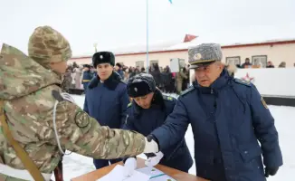 В Акмолинском гарнизоне прошел торжественный ритуал принятия Военной присяги солдатами ПВО