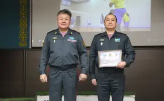 Соревнование по волейболу в Национальной гвардии МВД РК: победа команды Главного управления боевой подготовки