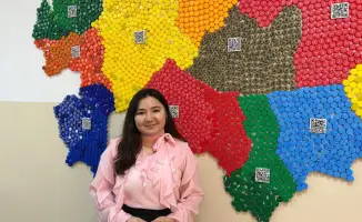 Столичные школьники создали экокарту Казахстана из пластиковых крышек в рамках акции «Таза Қазақстан»