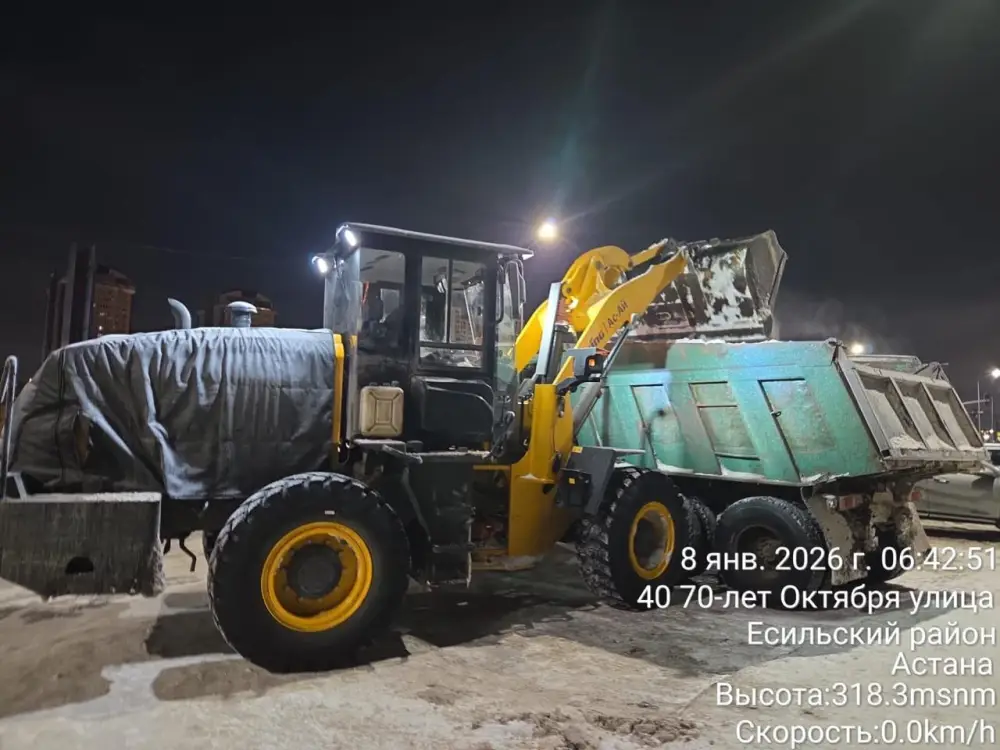 Более 3 000 дорожных рабочих вышли на уборку снега в Астане (3)