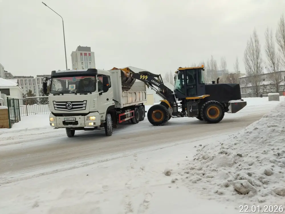 Более трех миллионов кубометров снега вывезли из Астаны с начала зимнего сезона (6)