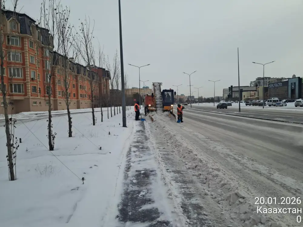 За ночь из Астаны вывезли более 23 тысяч кубометров снега (2)