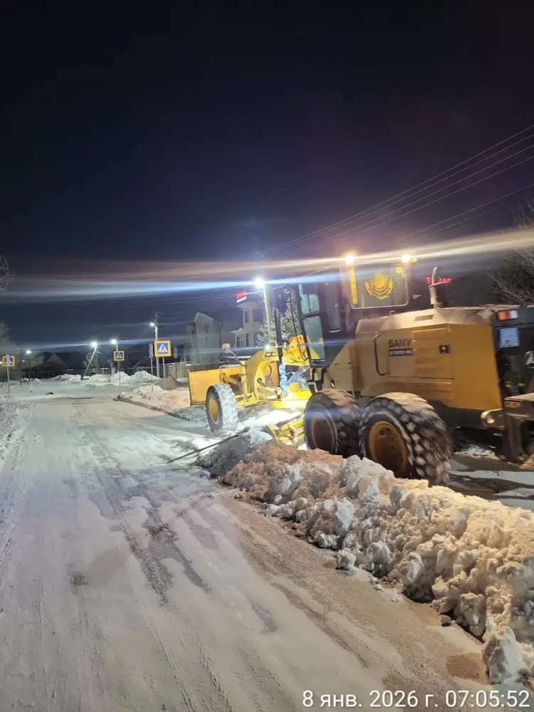 Более 3 000 дорожных рабочих вышли на уборку снега в Астане (7)