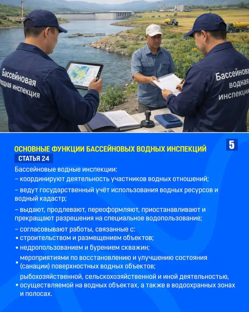 ЗАКОН И ПОРЯДОК: какие полномочия имеют бассейновые водные инспекции? (5)