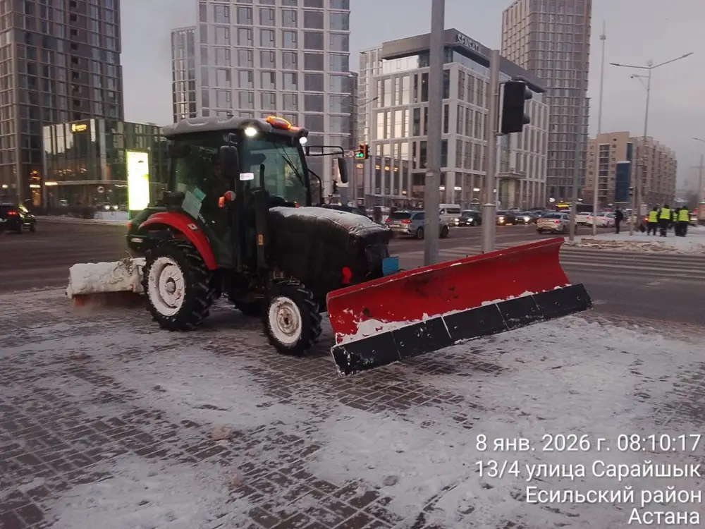 Более 3 000 дорожных рабочих вышли на уборку снега в Астане (2)