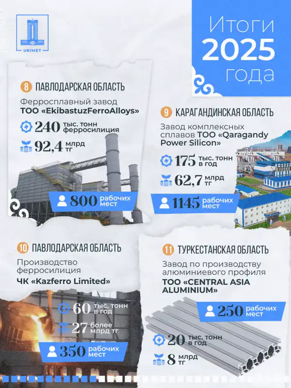 В Казахстане в 2025 году запущено 33 новых промышленных предприятия (3)