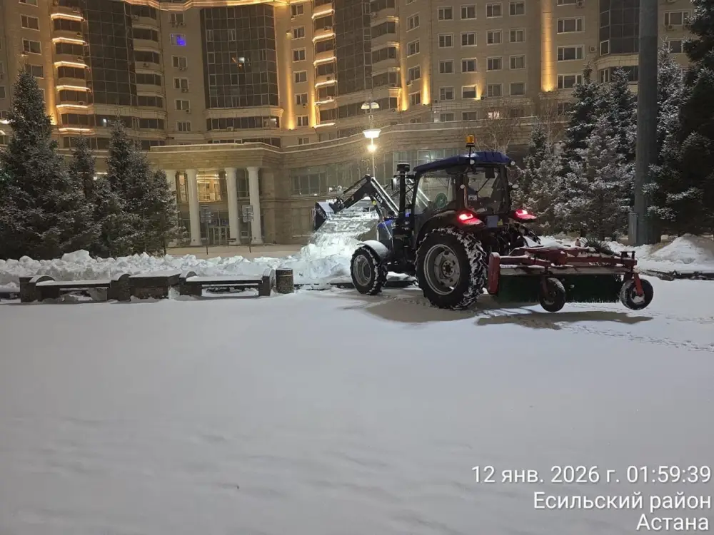 Более 3 000 дорожных рабочих и около 2 000 единиц спецтехники заняты в снегоуборочных работах в Астане (2)