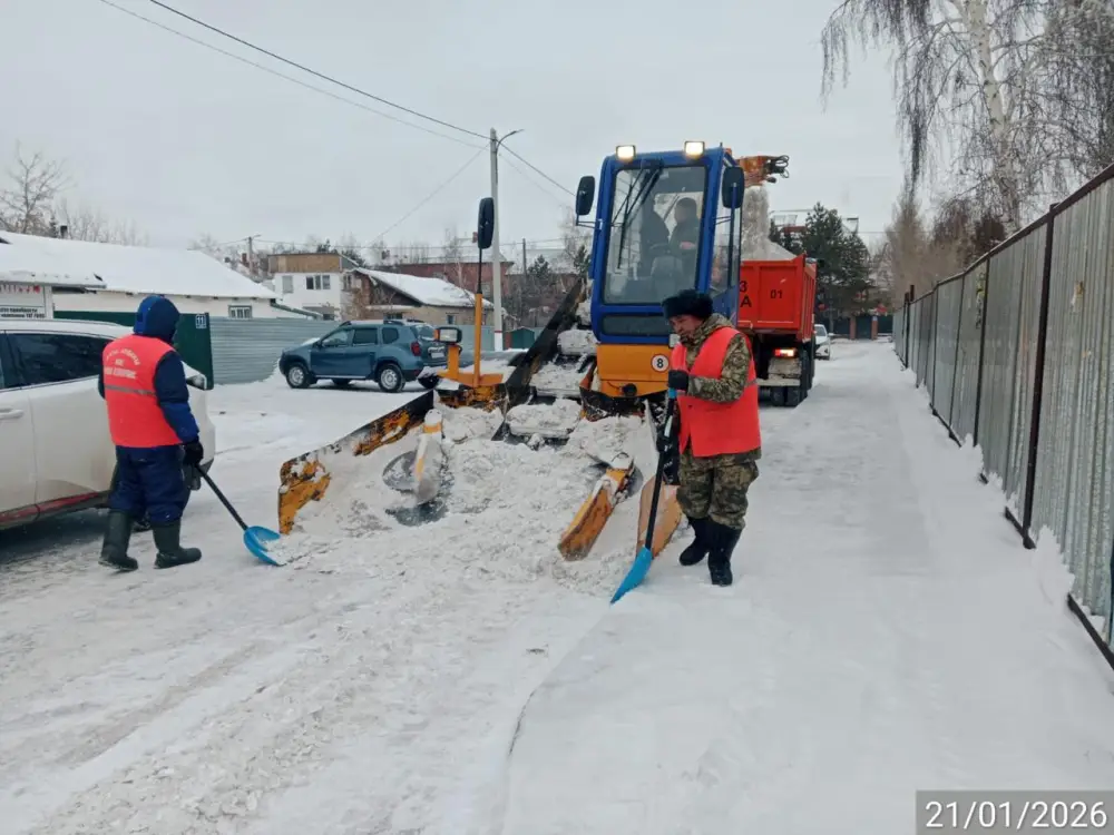 За ночь из Астаны вывезли около 24 тысяч кубометров снега (2)