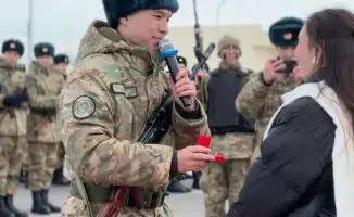 В Туркестане новобранцы приняли присягу в воинской части 5574 Национальной гвардии